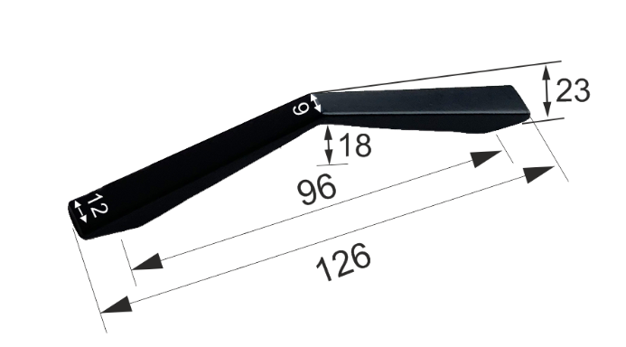 Ручка 0002 (96) Черный матовый в Петрозаводске - изображение 1