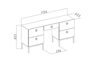 Косметический стол с зеркалом Бержер, Б 2.0.6 в Петрозаводске - предосмотр 2