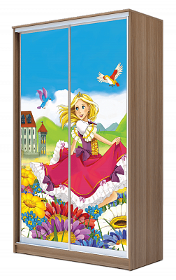 Шкаф 2-дверный ХИТ 22-4-14-77-11, Принцесса, шимо темный в Петрозаводске - изображение