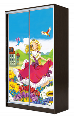 Детский шкаф-купе ХИТ 24-4-12-77-11, Принцесса, венге в Петрозаводске - изображение