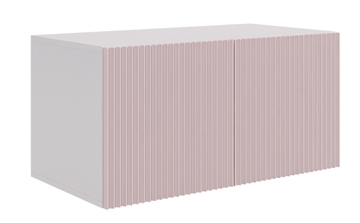 Антресоль двухдверная Зефир 118.01 (белое дерево/пудра розовая (эмаль)) в Петрозаводске - предосмотр