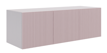 Антресоль трехдверная Зефир 119.01 (белое дерево/пудра розовая (эмаль)) в Петрозаводске - предосмотр
