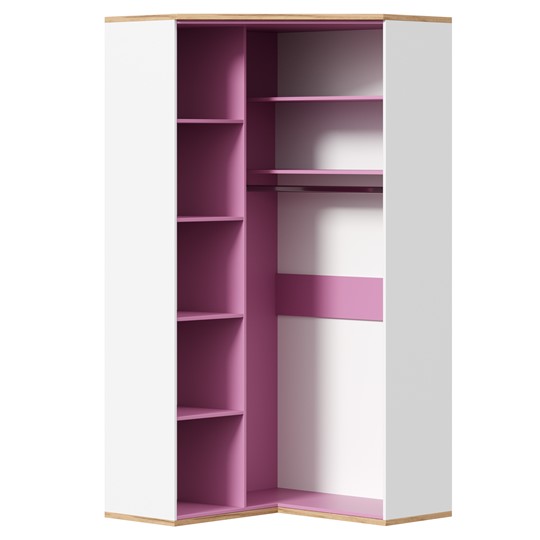 Угловой шкаф Урбан 528.060, белый/розовый в Петрозаводске - изображение 3