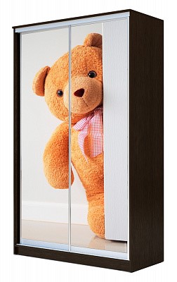 Шкаф детский Хит-24-12-77-27, Мишка за дверью, Венге в Петрозаводске - изображение