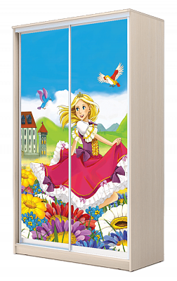 Детский шкаф-купе ХИТ 23-4-17-77-11, Принцесса, дуб млечный в Петрозаводске - изображение
