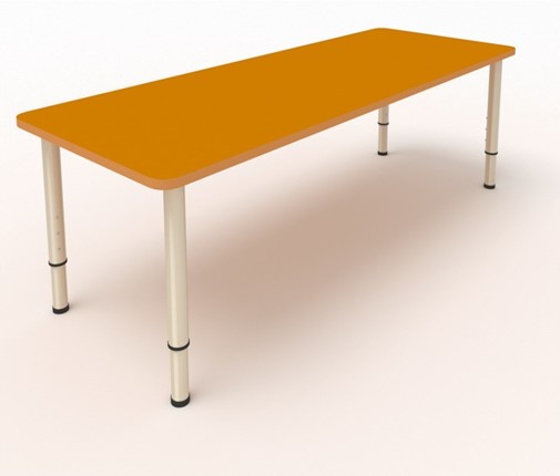 Детский стол 2-местный  (по одну сторону столешн.) СДО-3 (0-3) оранжевый (МДФ) в Петрозаводске - изображение