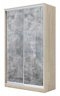 Шкаф 2-х дверный Хит-24-15-77-22, 2400х1500х620, Бетон Дуб сонома в Петрозаводске - изображение