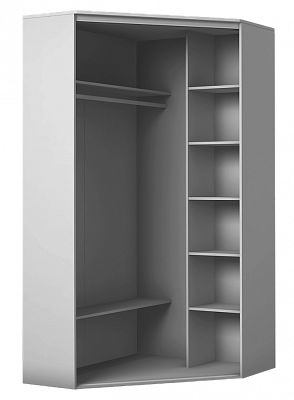 Угловой шкаф 2400х1103, ХИТ У-24-4-66-09, орнамент, 2 зеркалами, белая шагрень в Петрозаводске - изображение 1