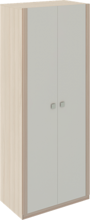 Шкаф распашной Глэдис М22 (Шимо светлый/Белый текстурный) в Петрозаводске - изображение