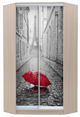 Угловой шкаф 2400х1103, ХИТ У-24-4-77-02, Зонтик, шимо светлый в Петрозаводске - изображение