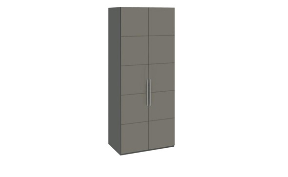 Распашной шкаф Наоми с 2-мя дверями, цвет Фон серый, Джут  СМ-208.07.03 в Петрозаводске - изображение