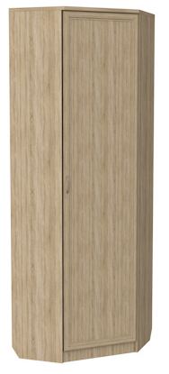 Распашной шкаф 402 угловой со штангой, цвет Дуб Сонома в Петрозаводске - изображение