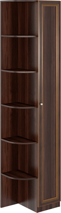 Угловой шкаф-стеллаж Беатрис М14 правый (Орех Гепланкт) в Петрозаводске - изображение