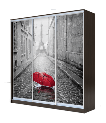 Шкаф 2400х2014х420, Париж, зонтик ХИТ 24-4-20-777-02 Венге Аруба в Петрозаводске - изображение
