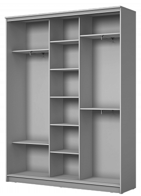 Шкаф 3-х створчатый Хит-24-4-20-777-22, 2400х2014х420, Бетон Дуб Млечный в Петрозаводске - изображение 1