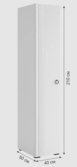 Шкаф однодверный Ева 100.01 (белое дерево/белый матовый) в Петрозаводске - изображение 11