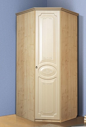Распашной угловой шкаф Ивушка-5, цвет Дуб беленый в Петрозаводске - изображение