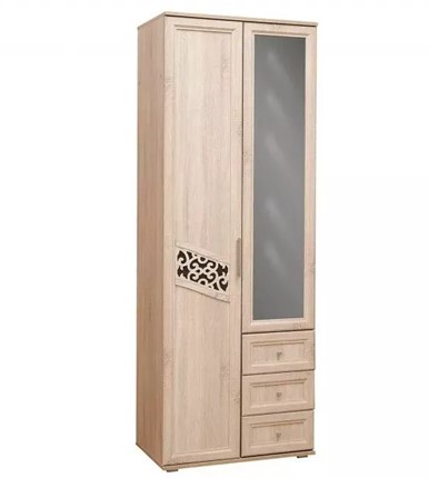 Шкаф двухдверный в спальню Ольга-14 левый в Петрозаводске - изображение