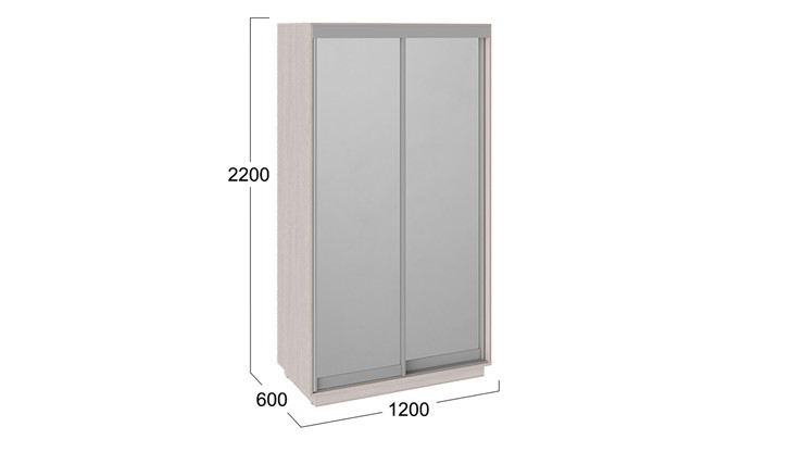 Шкаф 2-х дверный Румер, цвет Ясень шимо СШК 1.120.60-13.13 в Петрозаводске - изображение 2