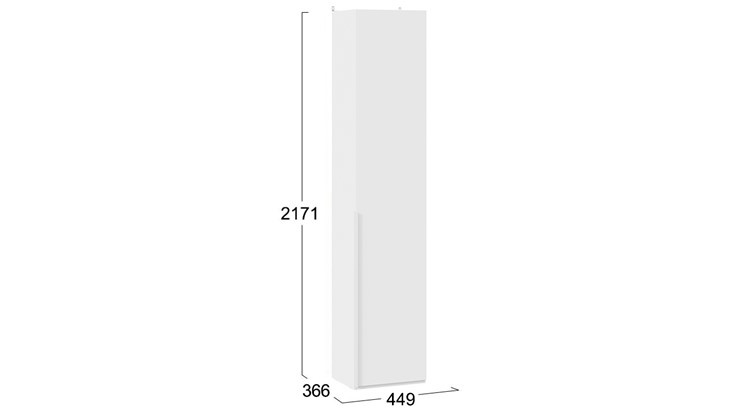 Шкаф для белья Порто (366) СМ-393.07.211 (Белый жемчуг/Белый софт) в Петрозаводске - изображение 3