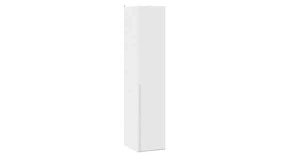 Шкаф одностворчатый Порто (580) СМ-393.07.001 (Белый жемчуг/Белый софт) в Петрозаводске - изображение