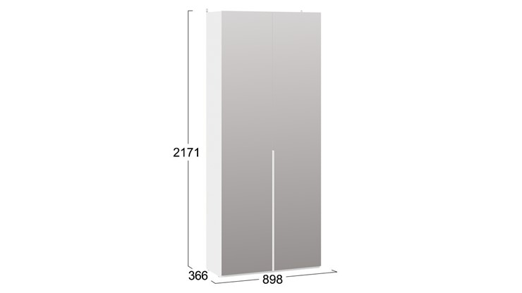 Шкаф для одежды Порто (366) СМ-393.07.224 (Белый жемчуг/Белый жемчуг) в Петрозаводске - изображение 3