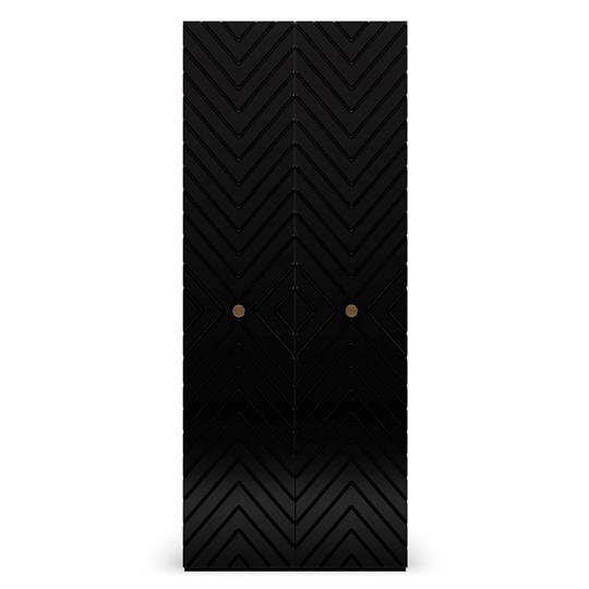 Шкаф с глухим фасадом Марсель 900 (черный) в Петрозаводске - изображение 1