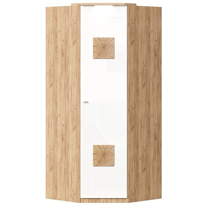 Шкаф угловой 45 с декоративной накладкой Фиджи, 659.248, белый в Петрозаводске - изображение
