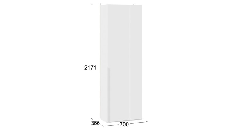 Шкаф угловой Порто (366) СМ-393.07.231 (Белый жемчуг/Белый софт) в Петрозаводске - изображение 3