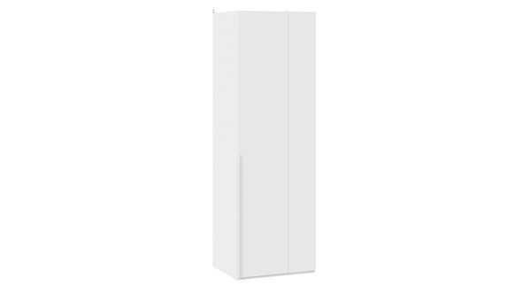 Шкаф угловой одностворчатый Порто (580) СМ-393.07.006 (Белый жемчуг/Белый софт) в Петрозаводске - изображение