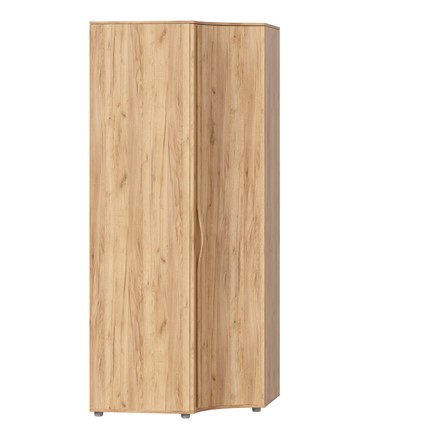 Угловой шкаф с гнутой дверью Марта-2 Дуб золотой/Дуб Тортуга ЛД 406.050 в Петрозаводске - изображение