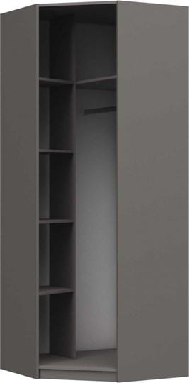 Распашной шкаф угловой Вива с зеркалом, Мокко глянец / Текстиль в Петрозаводске - изображение 1