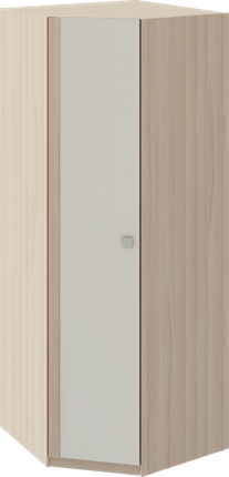 Распашной угловой шкаф Глэдис М21 (Шимо светлый/Белый текстурный) в Петрозаводске - изображение