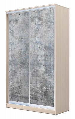 Шкаф 2-х дверный Хит-22-4-14-77-22, 2200х1362х420, Бетон Дуб млечный в Петрозаводске - изображение
