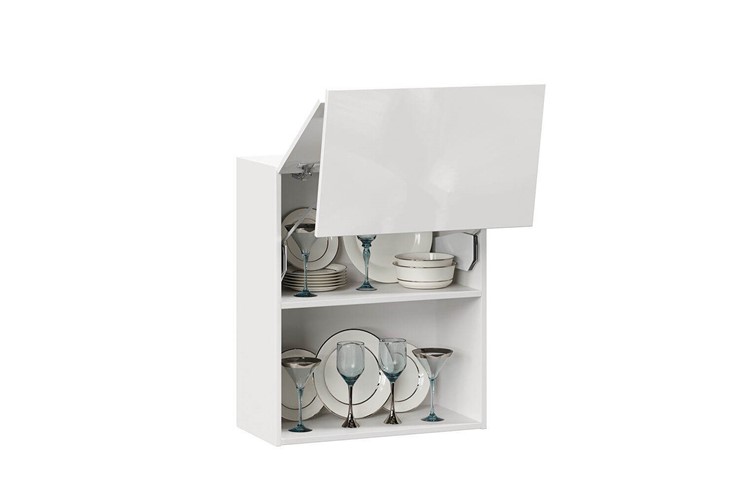 Горизонтальный кухонный шкаф 600 Шервуд, ЛД 281.970.000.173, белый/белый глянец в Петрозаводске - изображение 1