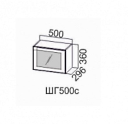Шкаф настенный Модерн шг500c/360 в Петрозаводске - изображение