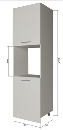 Кухонный шкаф-пенал П7 2, Мокко/Белый в Петрозаводске - изображение