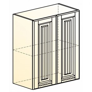 Навесной кухонный шкаф Бавария L600 H720 (2 дв. гл.) в Петрозаводске - предосмотр