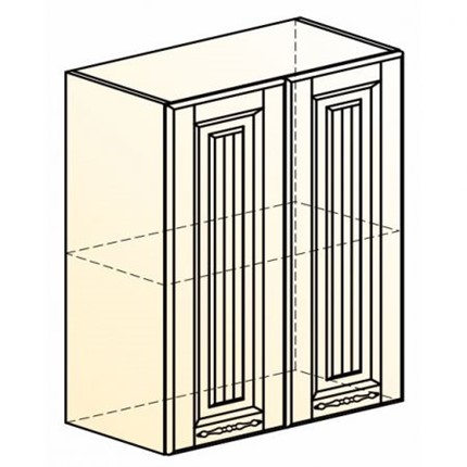 Навесной кухонный шкаф Бавария L600 H720 (2 дв. гл.) в Петрозаводске - изображение