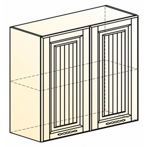 Кухонный навесной шкаф Бавария L800 H720 (2 дв. гл.) в Петрозаводске - предосмотр