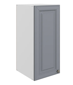 Шкаф навесной Мишель L300 H720 (1 дв. гл.) эмаль (белый/серый) в Петрозаводске