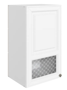 Кухонный шкаф Мишель L400 H720 (1 дв. окош.) эмаль (белый/белый) в Петрозаводске