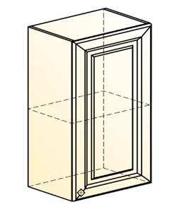 Навесной кухонный шкаф Мишель L450 H720 (1 дв. гл.) эмаль (белый/белый) в Петрозаводске - предосмотр 1