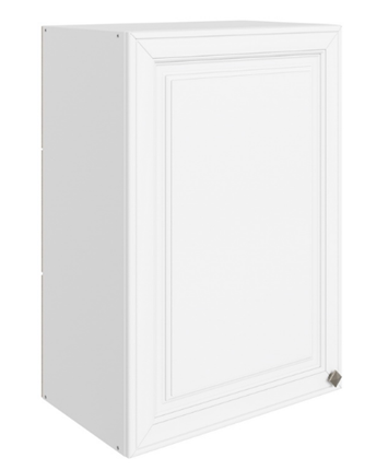 Настенный шкаф Мишель L500 H720 (1 дв. гл.) эмаль (белый/белый) в Петрозаводске - изображение