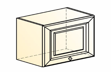 Шкаф навесной Мишель L500 Н360 (1 дв. гл.) эмаль (белый/белый) в Петрозаводске - предосмотр 1