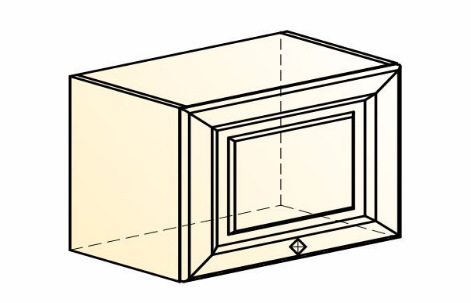 Шкаф навесной Мишель L500 Н360 (1 дв. гл.) эмаль (белый/белый) в Петрозаводске - изображение 1