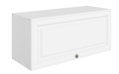 Навесной кухонный шкаф Мишель L800 Н360 (1 дв. гл.) эмаль (белый/белый) в Петрозаводске - изображение