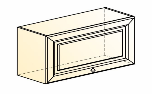 Навесной кухонный шкаф Мишель L800 Н360 (1 дв. гл.) эмаль (белый/белый) в Петрозаводске - изображение 1