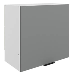 Шкаф навесной Стоун L600 Н566 (1 дв. гл.) (белый/оникс софттач) в Петрозаводске - предосмотр