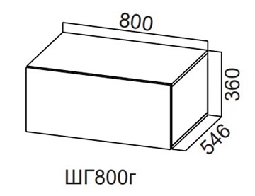 Шкаф навесной на кухню Модерн New, ШГ800г/360, МДФ в Петрозаводске